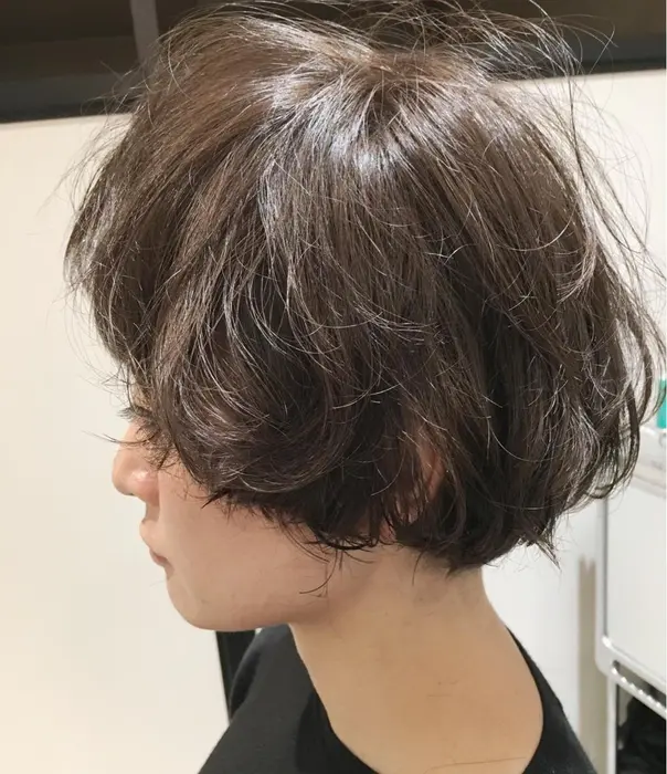アッシュグレーパーマショート Amili所属 Masa Hiroのヘアカタログ ミニモ