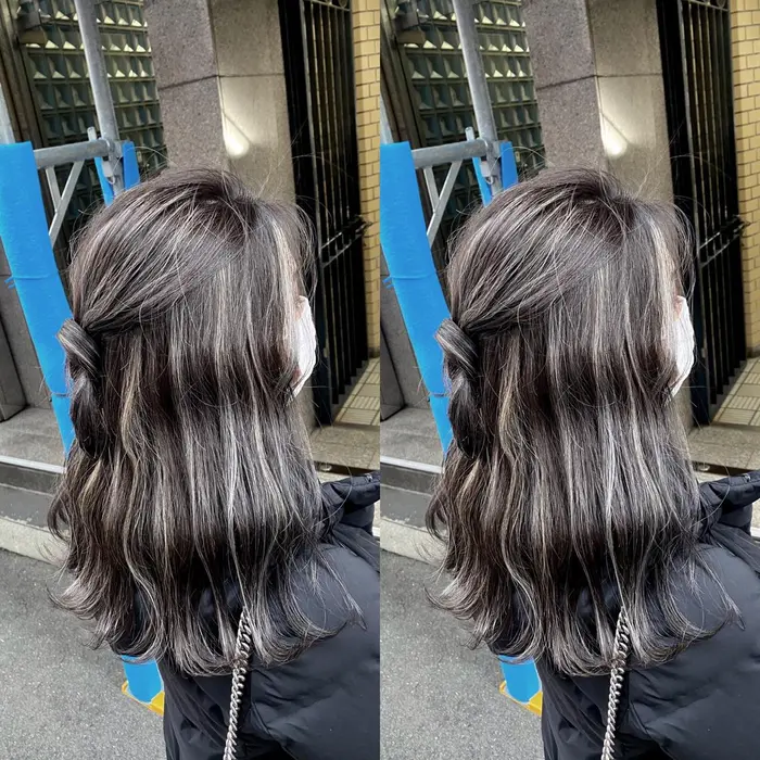 3dハイライトカラー ハーフアップ Luis 心斎橋店所属 指名数no 1 前直也のヘアカタログ ミニモ