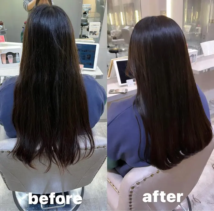 10センチばっさりカット 1年ぶりのカット 毛先に重さを出して乾かすだけでまとまるよう Soil By Rommy所属 Riya モテ 髪 ピンクカラーのヘアカタログ ミニモ