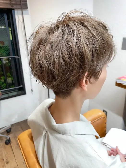 刈り上げマッシュショートにパーマon オイルやバームだけで動きます Route Hair Design所属 時 特別価格 タロのヘアカタログ ミニモ