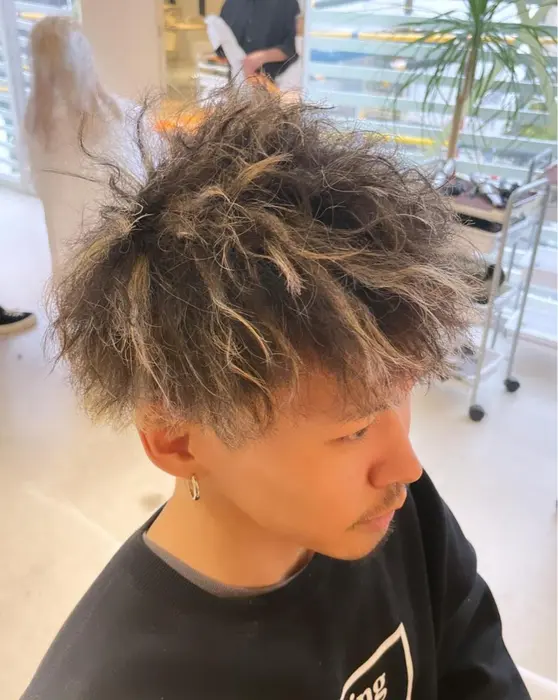 ツイストパーマ ハイライトカラー ツーブロック Polon所属 髪のソムリエ 岩川和生 代表 のヘアカタログ ミニモ