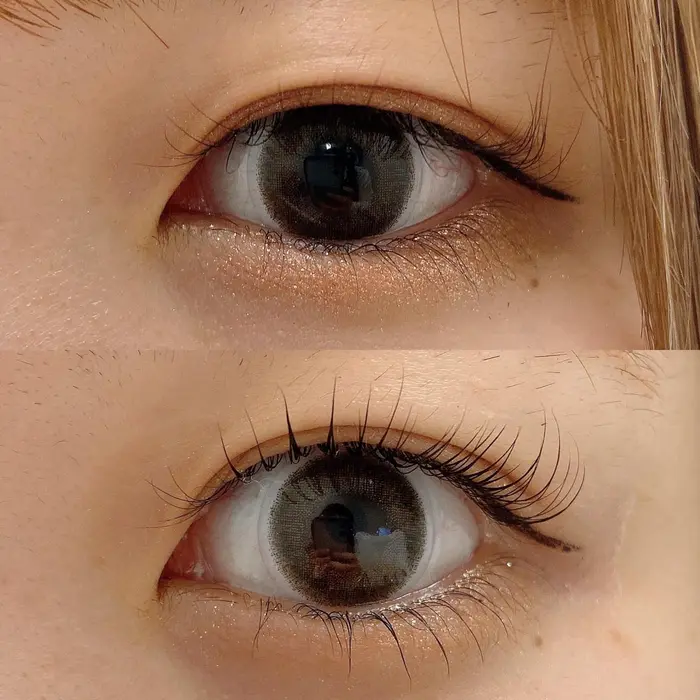 上下パリジェンヌラッシュリフト したまつ毛もパーマすることでデカ目効果倍増 マスカラも塗り Signhair所属 Signhair 鈴木 りんのヘアカタログ ミニモ