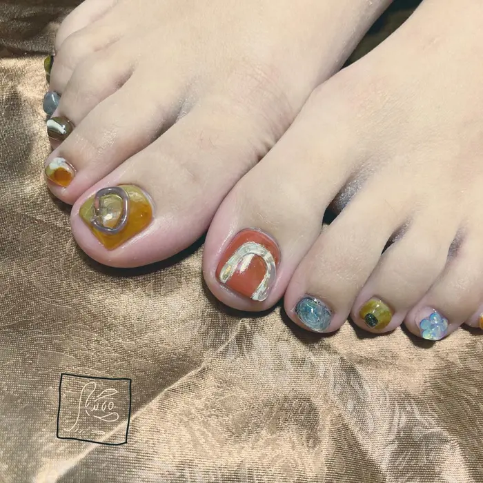 フットネイル ご新規のお客様クーポン 税込価格 ワンカラーorグラデ 4400 2 Nailsalon And E Deluxe所属 Hamaguchi Licoのネイルデザイン ミニモ