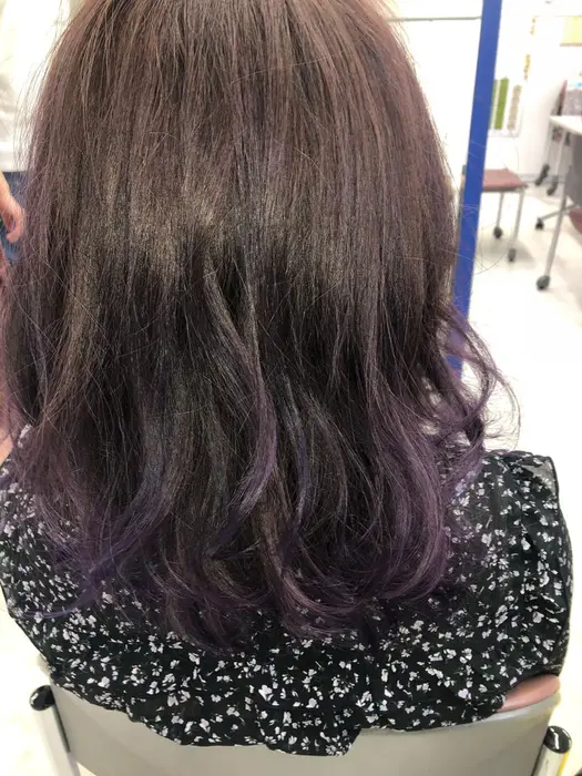 裾カラー むらさき Mingle Yokohama ミングル Wing上大岡店所属 舘 カツミのヘアカタログ ミニモ