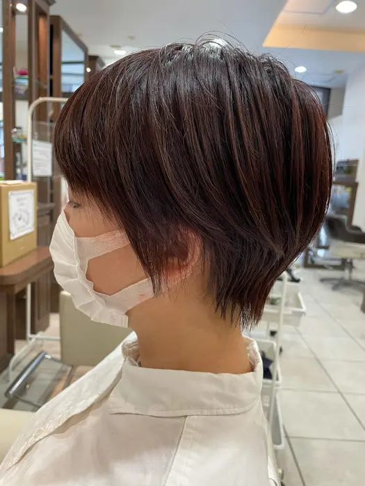 ショートヘア ハンサムショート イルミナカラー オージュア シースルーバング プログレス国分寺所属 福田 賢治のヘア カタログ ミニモ