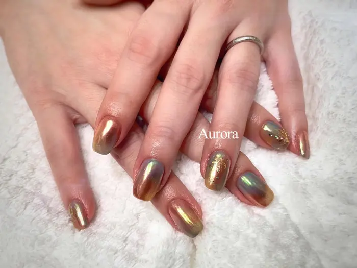 ネイル ネイルアート 秋ネイル ニュアンスネイル アンティークネイル 札幌東区ネイル 札幌 Hair Nail Peji所属 M Kaori𓃟のネイルデザイン ミニモ