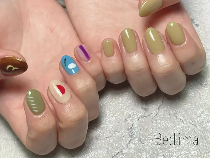 ジェルネイル ネイルデザイン ネイルアート ネイル 滋賀ネイル 滋賀県ネイルサロン 滋賀県ネイ Be Lima所属 Nail Salon Be Limaのネイルデザイン ミニモ