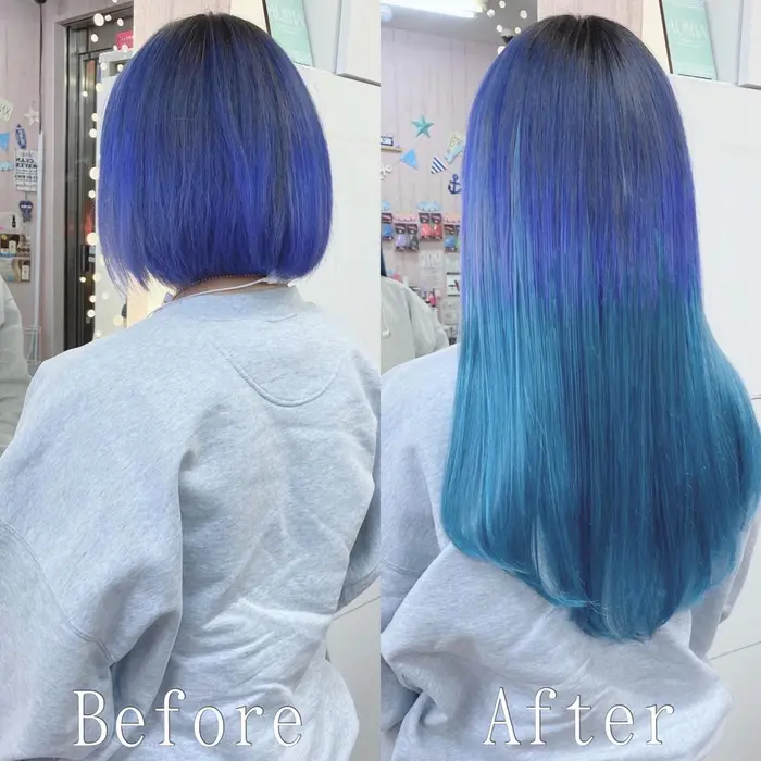 地毛のブルーよりも薄めのお色で取り付けしました今年はブルー系のカラー人気ですね シールエクステ エクステ カラー専門店あるじゃんすー札幌店 Total Beauty Salon 所属 あるじゃんすー 札幌店のヘアカタログ ミニモ