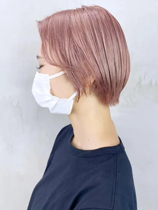 ショートピンクベージュ Ba Album Ginza所属 Album 銀座店のヘアカタログ ミニモ