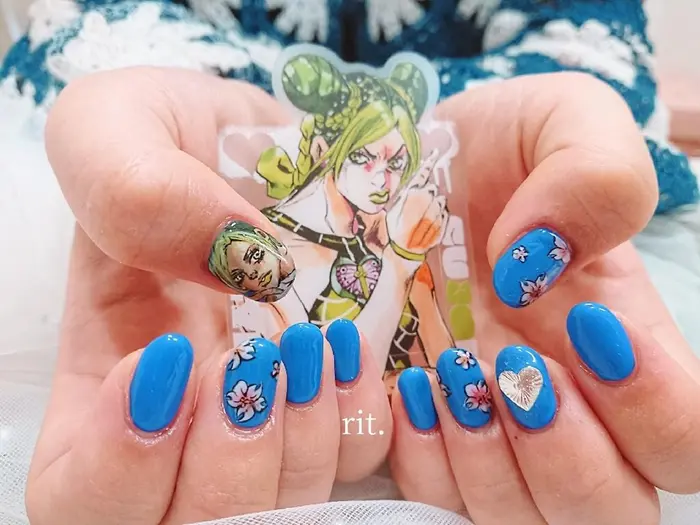 ジョジョの奇妙な冒険 空条徐倫 アート追加別途有料 応相談 Rit 所属 Rit リット のネイル デザイン ミニモ
