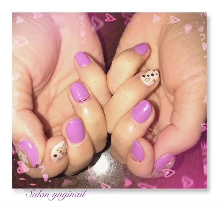 持ち込みデザインok ハンド ジェルネイル お客様 ワンカラーネイル 和歌山 和歌山市 Salon Yuyinail 悠伊ネイル 所属 濵㟢 心馨のネイルデザイン ミニモ