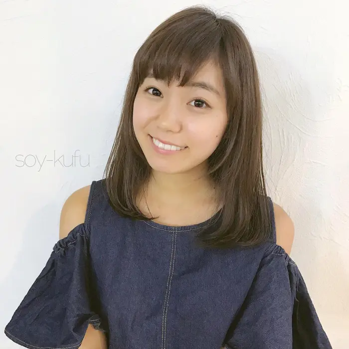毛先を綺麗に整え 内巻きにまとまるように乾かし 前髪は重く感じるのが気になるというお悩みでしたので長 Soy Kufu所属 齋藤 望のヘアカタログ ミニモ