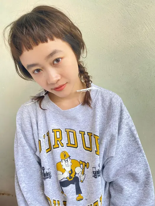 ２つ結びのリボンアレンジ 細いリボンで結ぶと可愛いですよ The Eyebrow Bar所属 山崎 優美のアイブロウカタログ ミニモ