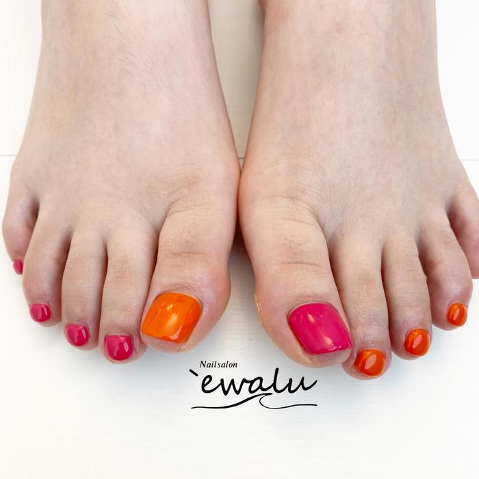 フットネイル ワンカラー Nail Salon Ewalu所属 Nailsalon Ewaluのネイル デザイン ミニモ