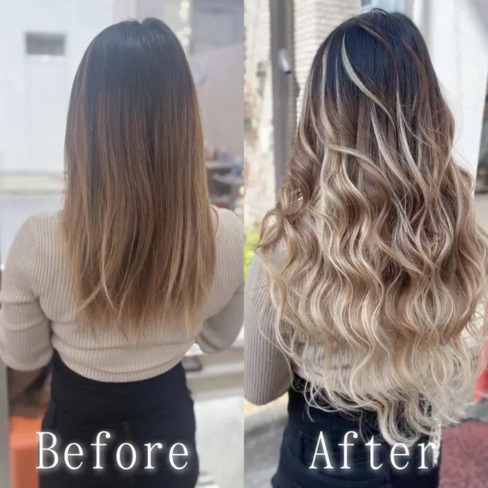 地毛は染めずにエクステで簡単グラデーション 毛先が梳いてあるより馴染みますよ シールエクステ Total Beauty Salon あるじゃんすー池袋店所属 エクステ カラー専門 あるじゃんすー池袋のヘアカタログ ミニモ