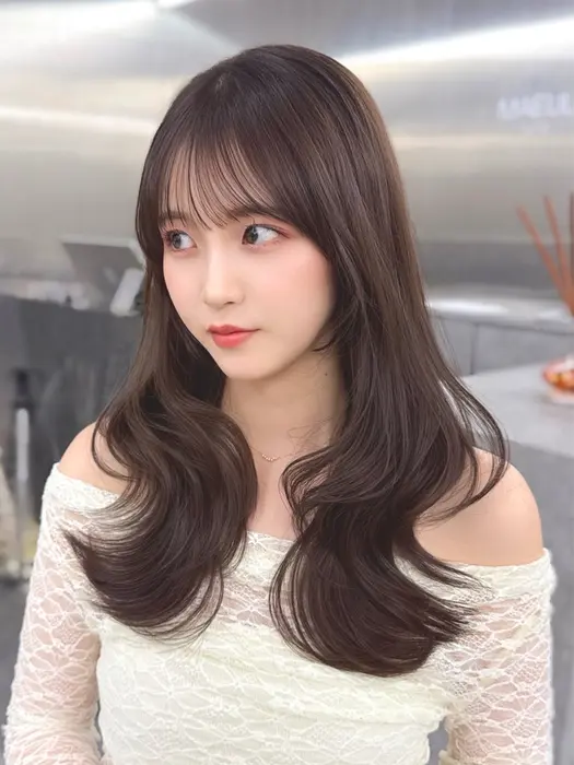 #レイヤーカット　#くびれ巻き　#韓国ヘア　#巻きスタイル