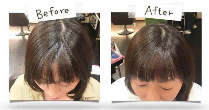 まったく新しいエクステ技術のヘアループ 前髪の分かれやすい部分に人工毛を300本付けてます Swordlief Hair Spa所属 飯田 智也のヘアカタログ ミニモ