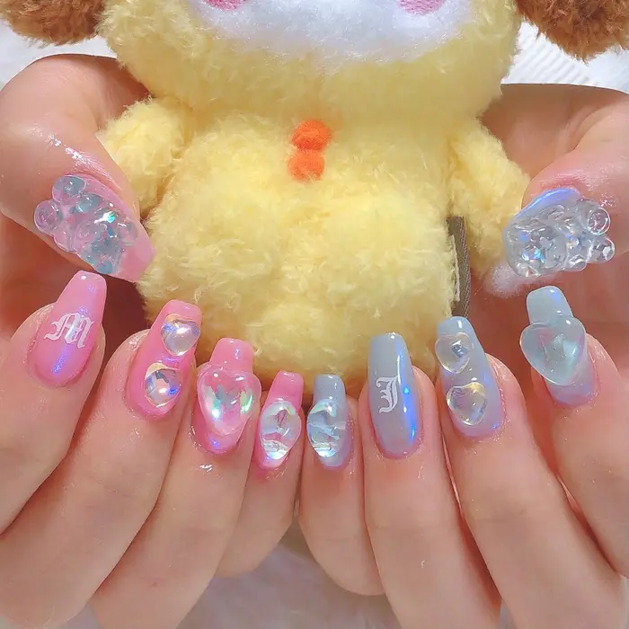 税込 ハートたくさんパステルピンクネイル ネイル Www Sobreruedas Com Bo