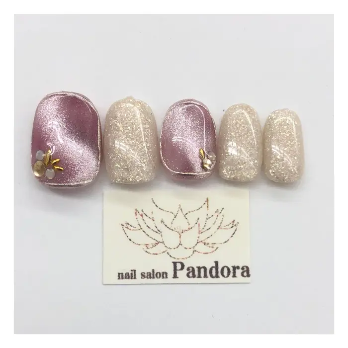 4本art 大人気のマグネットネイル Nail Beauty Salon Pandora所属 西明石 Pandoraのネイル デザイン ミニモ