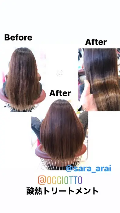 酸熱トリートメント Oggi Otto トリートメント Hair Therapy Sara荒井店所属 佐藤 竜司 のヘアカタログ ミニモ
