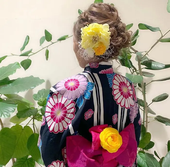 可愛い帯結び 浴衣着付け 美容師ではなく 普段から着付け師として活躍しているからこそ出来るレベル Salonpo所属 野原 紗月のヘアカタログ ミニモ