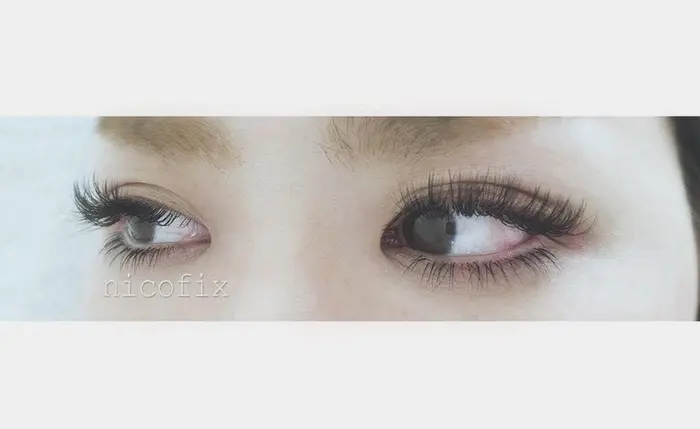 外国人風ボリュームたっぷりのデザインもお任せください 上3d170束 下50本 Nicofix ニコフィクス所属 Nicofix Saekoのマツエク デザイン ミニモ