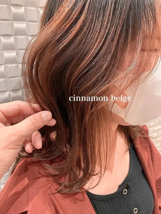 シナモンベージュ Olive S By Neolive所属 新宿ベージュカラー 松本のヘアカタログ ミニモ