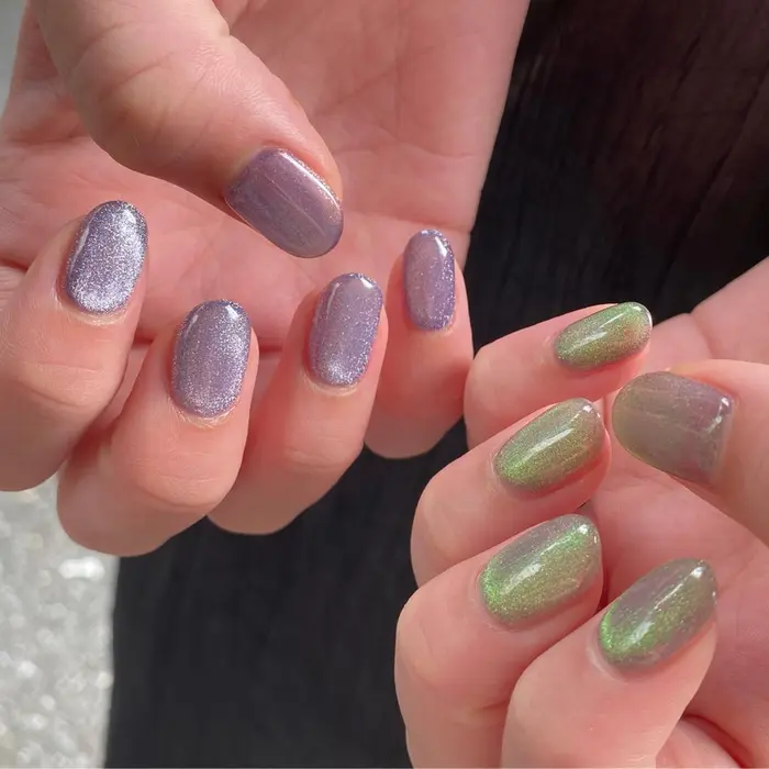 マグネットネイル Nail ネイル うる艶ネイル ちゅるんネイル 透明感 透明感ネイル ニ Laughl所属 大西洋子 Laughlのネイル デザイン ミニモ