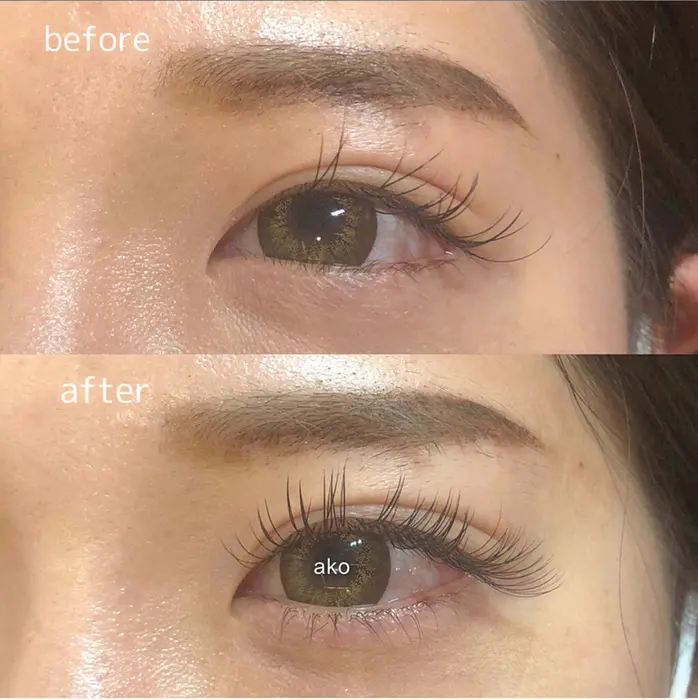 上はフラットラッシュ両目180本 下はまつ毛パーマで下げてます 下まつげエクステをつけなくても 上 Eyelash Maison Undeux所属 Ako のマツエクデザイン ミニモ