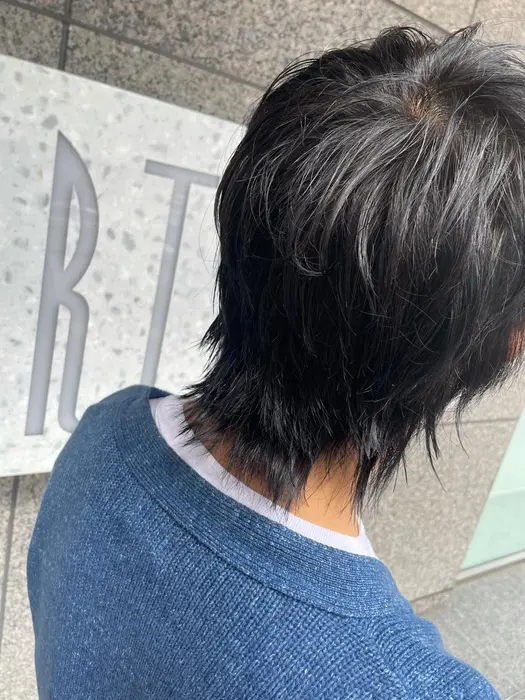 マッシュウルフ ブルーブラックカラー Earth札幌駅前店所属 田中 のヘアカタログ ミニモ
