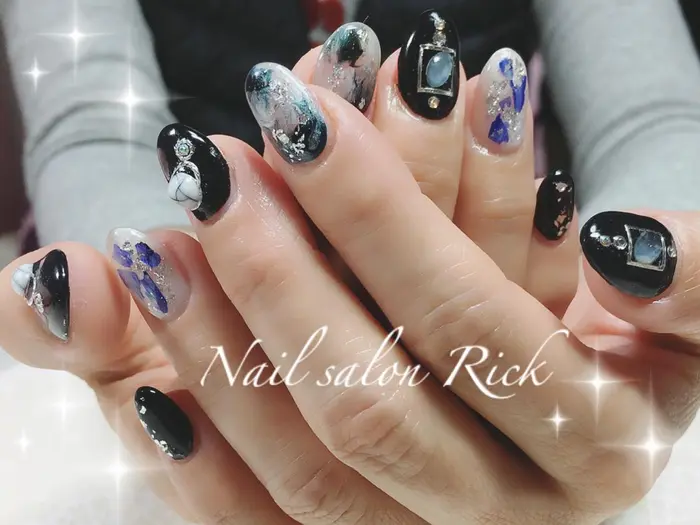 ネイル ネイルデザイン ユニコーンネイル 大人ネイル 松原団地ネイルサロン 埼玉ネイルサ ネイルサロン リック所属 ネイルサロン リックのネイル デザイン ミニモ