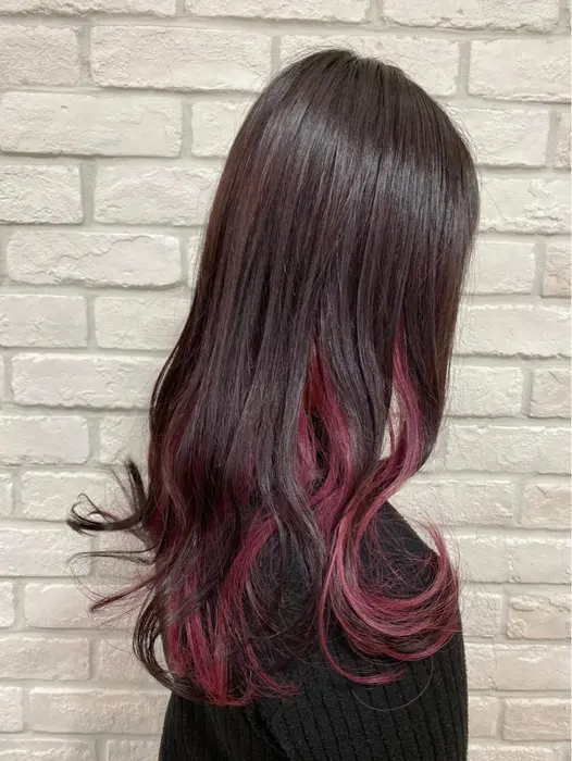 Rose Pink ブリーチなしダブルカラーでインナーカラーなどのデザインカラーも可能です Sugar Sendai Hair Make所属 透明感 カラー 加藤 由惟果のヘアカタログ ミニモ