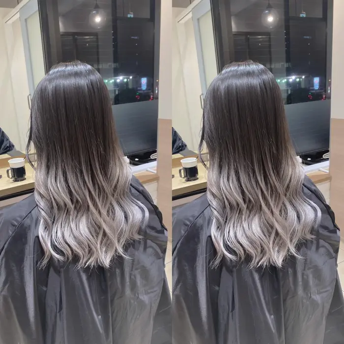 グラデーションカラー ホワイトシルバー Go Today所属 前 直也のヘアカタログ ミニモ