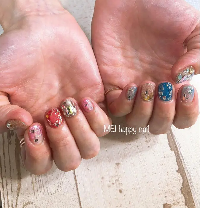 シンプルネイル パラジェルネイル ニュアンスネイル ウォーターケア ケア込み Mei Happy Nail Salon所属 ネイリスト メイのネイル デザイン ミニモ