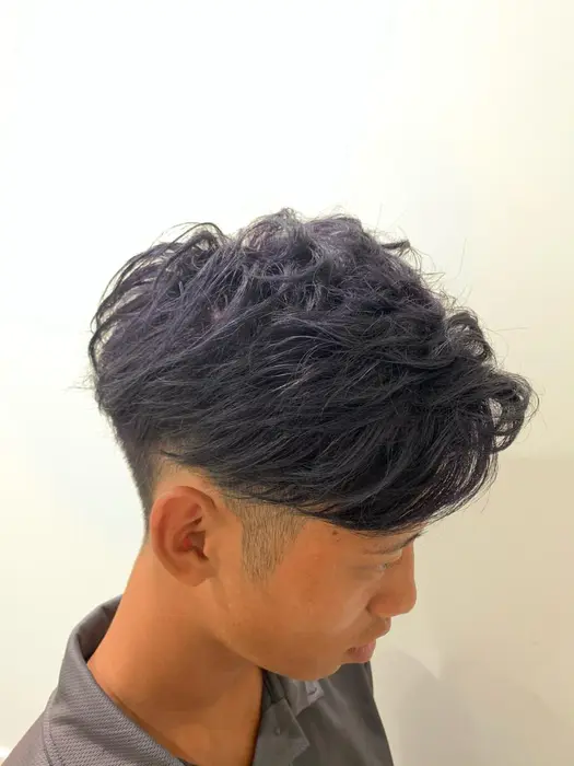 暗髪 ブリーチ1回 パープルブラック Go Today Shaire Salon 横浜店所属 メンズカラー No 1見供陸也のヘアカタログ ミニモ