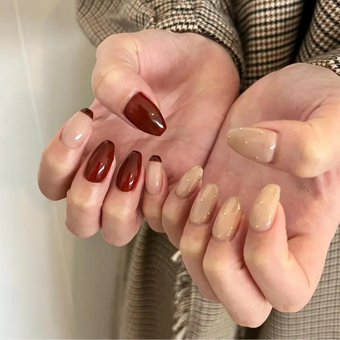 ボルドーネイル Taro所属 Taro Nailのネイルデザイン ミニモ ボルドーネイル Taro所属 Taro Nailのネイルデザイン ミニモ