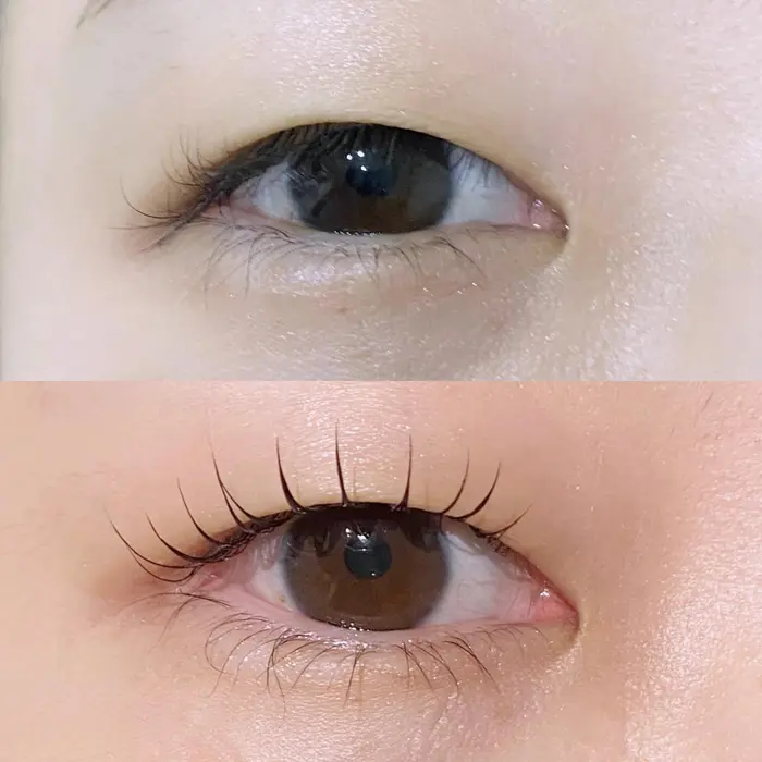 瞼の重い方でもまつ毛あげちゃいます お客様に合うまつげのデザイン提供いたします Cielo まつ毛パーマ 脱毛専門店 栄所属 栄 まつ毛パーマ Cieloまりなのマツエクデザイン ミニモ