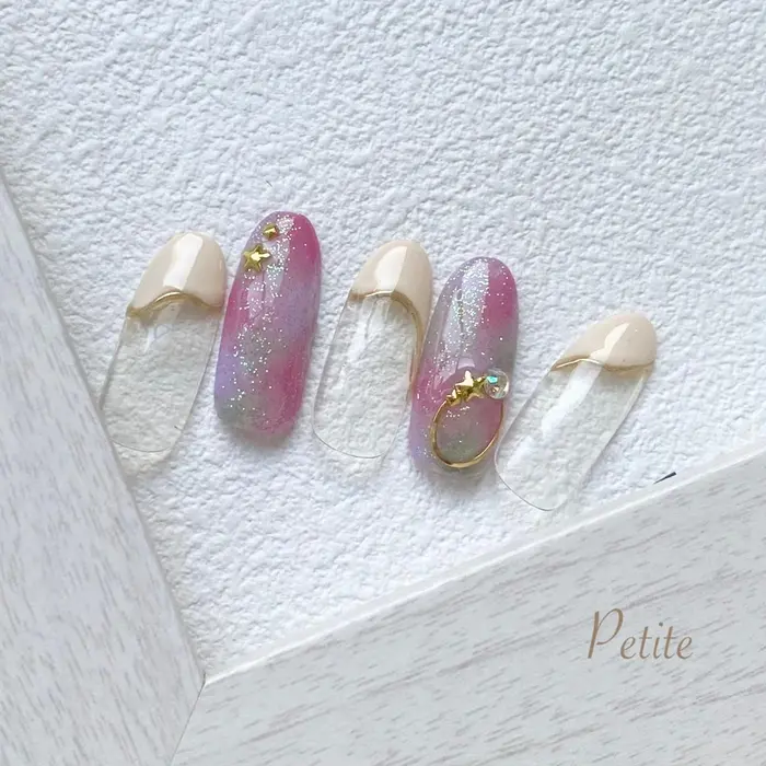 ふんわりcolor 冬のふんわりパステル 横浜5 Nail Salon Petite ネイルサロン プティット 所属 Nailsalon Petiteのネイルデザイン ミニモ