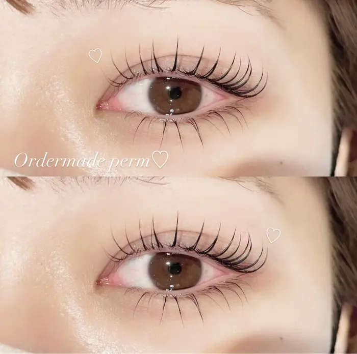 longまつ毛さんラッシュアディクト効果
Mignon curl上下で目力up!!