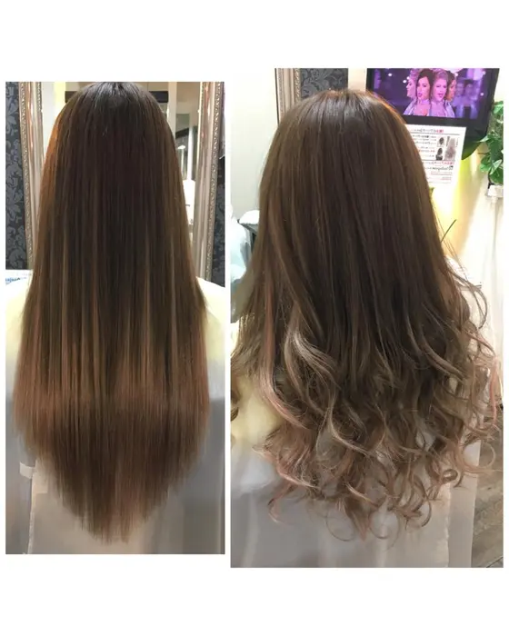 地毛に エクステでグラデーション風に エクステなので色落ちもしないし 飽きたら外せばいいので Hair Grande Seeek所属 Seeek Ayaのヘアカタログ ミニモ