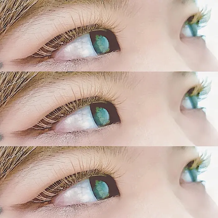 1色 1080円で全ブラウンも可能 色素薄い系で可愛いです エイルアイラッシュ所属 大霜 音羽のマツエク デザイン ミニモ