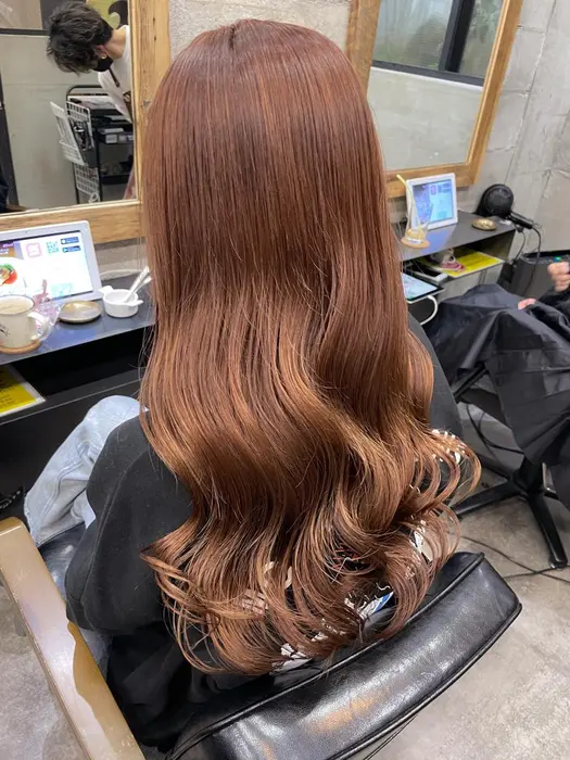 ブリーチなしのオレンジカラー ブリーチせずになるべく明るくしたい方にオススメのカラーです Merry所属 ピンクカラー特化 美容師ゆまのヘア カタログ ミニモ