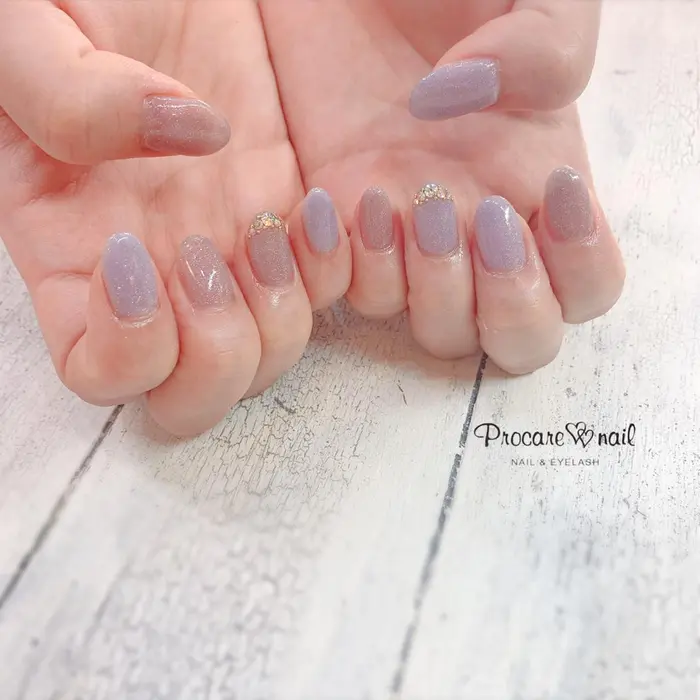 グリッターのラメ入りのカラー大人気です 定額5490円 3000円 Procare Nail 永福町店所属 みつはし あいりのネイル デザイン ミニモ
