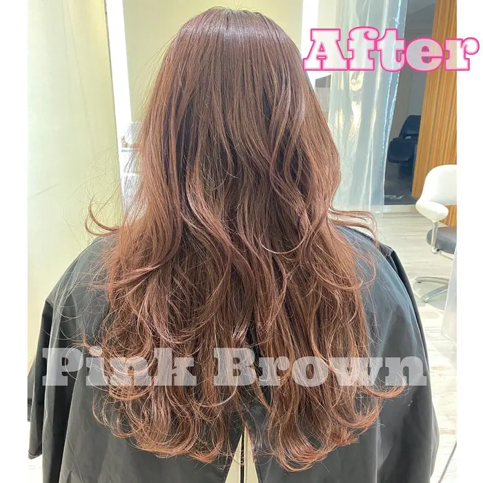 レイヤースタイル ピンクブラウン 32mmコテでお仕上げ Nyny守口店所属 太田 真央のヘアカタログ ミニモ