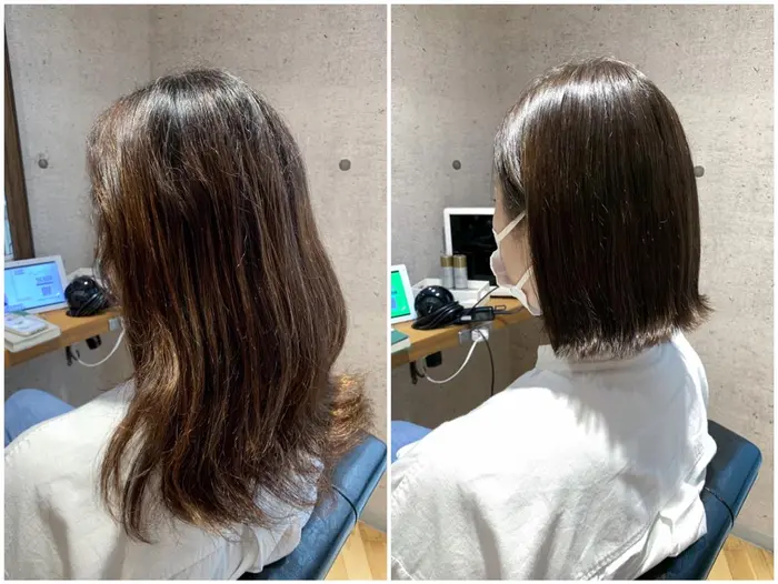 縮毛矯正履歴のある髪に ブリーチハイライトとデジタルパーマがかかっていました 酸性縮毛矯正でツヤツヤ ブロッサム 池袋店所属 ブロッサム池袋 山下彩のヘアカタログ ミニモ