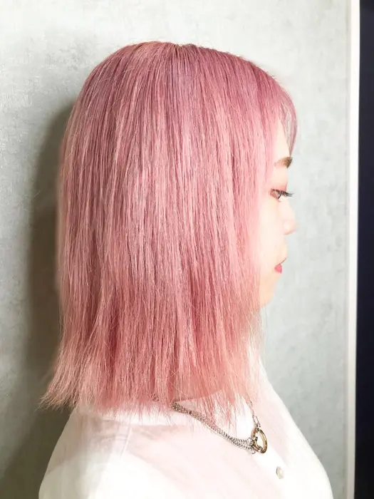ペールピンク この髪色で可愛くないわけない 夏に向けてハイトーンカラーのモデルさん Opshairfeliz所属 小山 雄大のヘアカタログ ミニモ