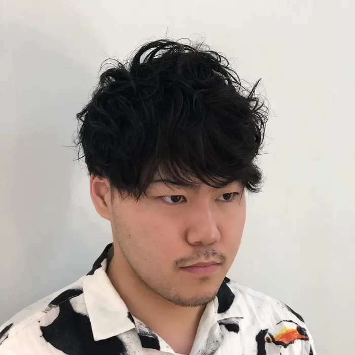 癖毛を活かしたパーマ風マッシュ 六本木美容室白金店所属 ショートボブ メンズ 安田萌吾のヘアカタログ ミニモ