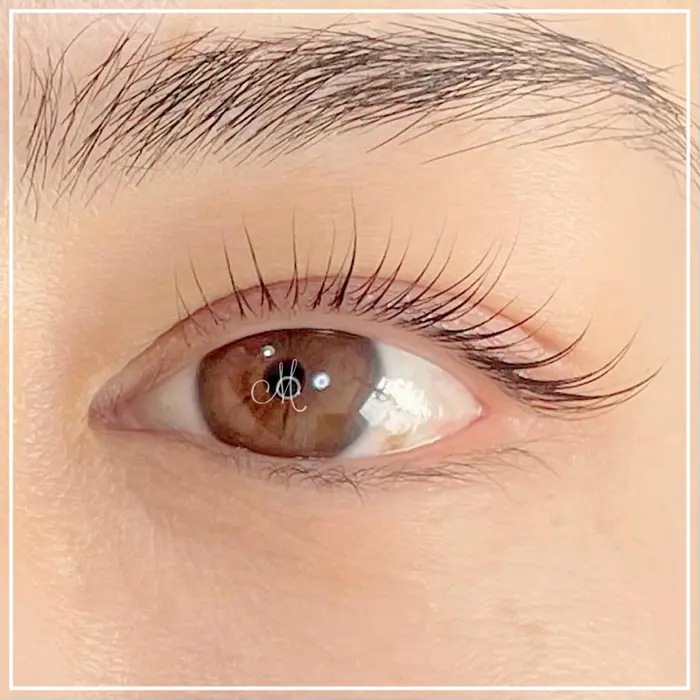 新規 ダメージレスまつ毛パーマ期間限定価格 3980 中央はしっかり立ち上げて目尻は横に流れる Aco 本八幡所属 Misaki Aco 本八幡 のマツエクデザイン ミニモ