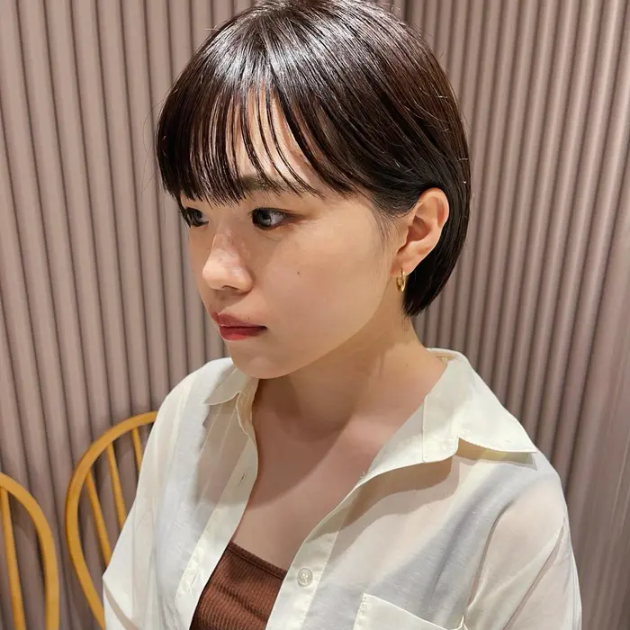 ボブ ミニボブ 広瀬すず風ボブ 切りっぱなしボブ ショート 長澤まさみ風ボブショートボブ 水原希子ボ D Ici所属 髪質改善とbob Andyのヘアカタログ ミニモ