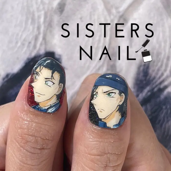 名探偵コナン 赤井秀一 Sisters Nail所属 Nailist Taeのネイルデザイン ミニモ